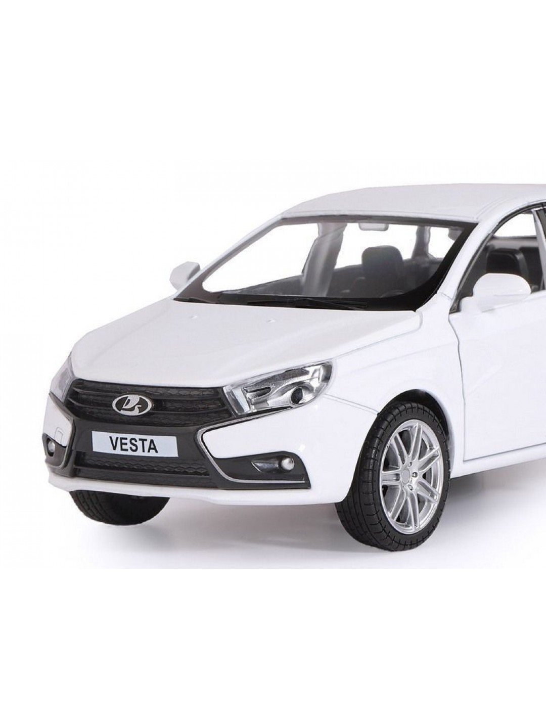 Машина "АВТОПАНОРАМА" LADA VESTA седан, 1/24,  белый, свет. звук. эффекты, в/к 24,5*12,5*10,5 см