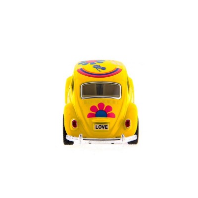 Машина Kinsmart 1967 Volkswagen Classical Beetle with printing инерция (1/12шт.) 1:32 б/к