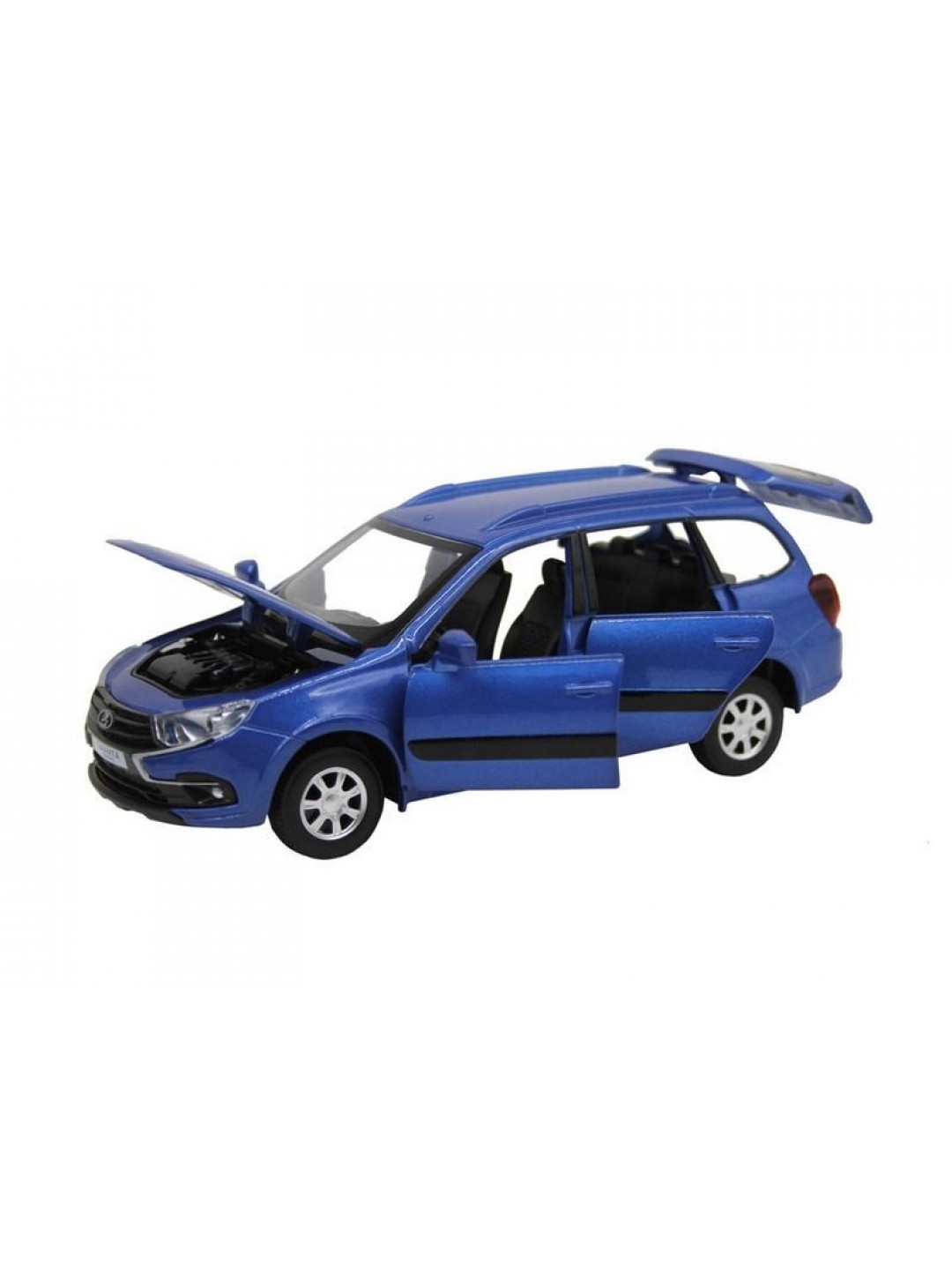 Машина "АВТОПАНОРАМА" LADA GRANTA CROSS, синий, 1/24, свет, звук, инерция, в/к 24,5*12,5*10,5 см