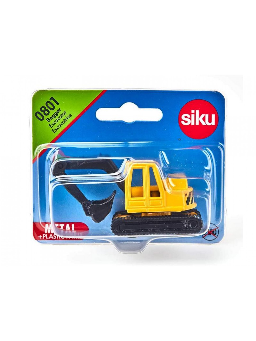 Экскаватор Siku 0801 1/87, 6.8 см, желтый/черный