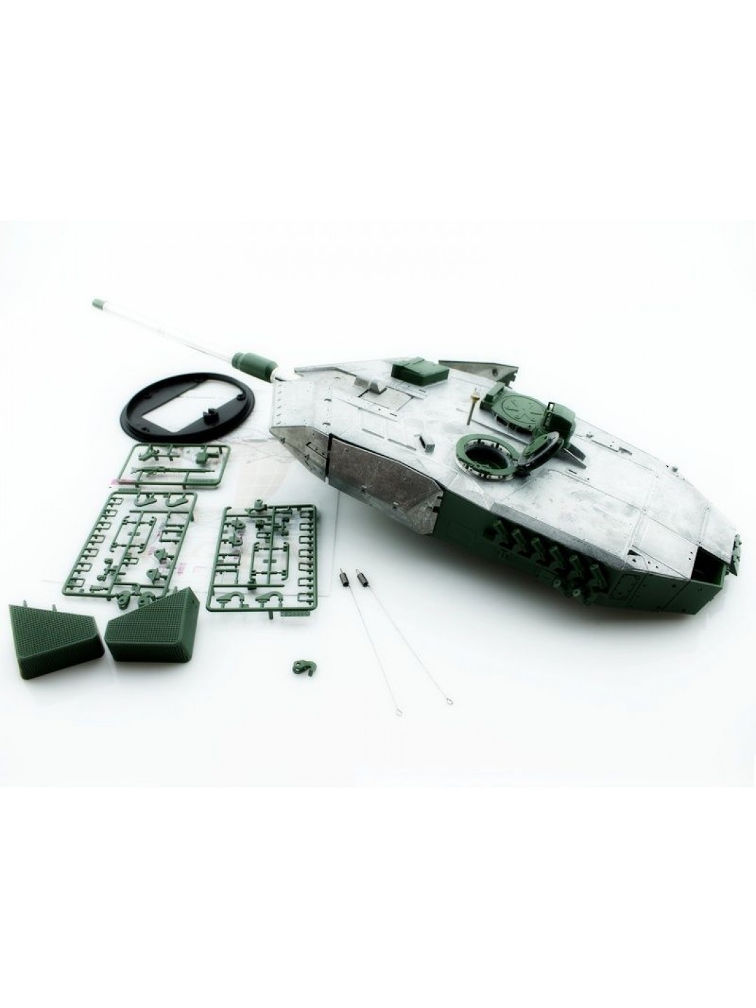 Металлическая башня для танка Leopard 2A6 c BB-пушкой и вращением на 360°, неокрашеная