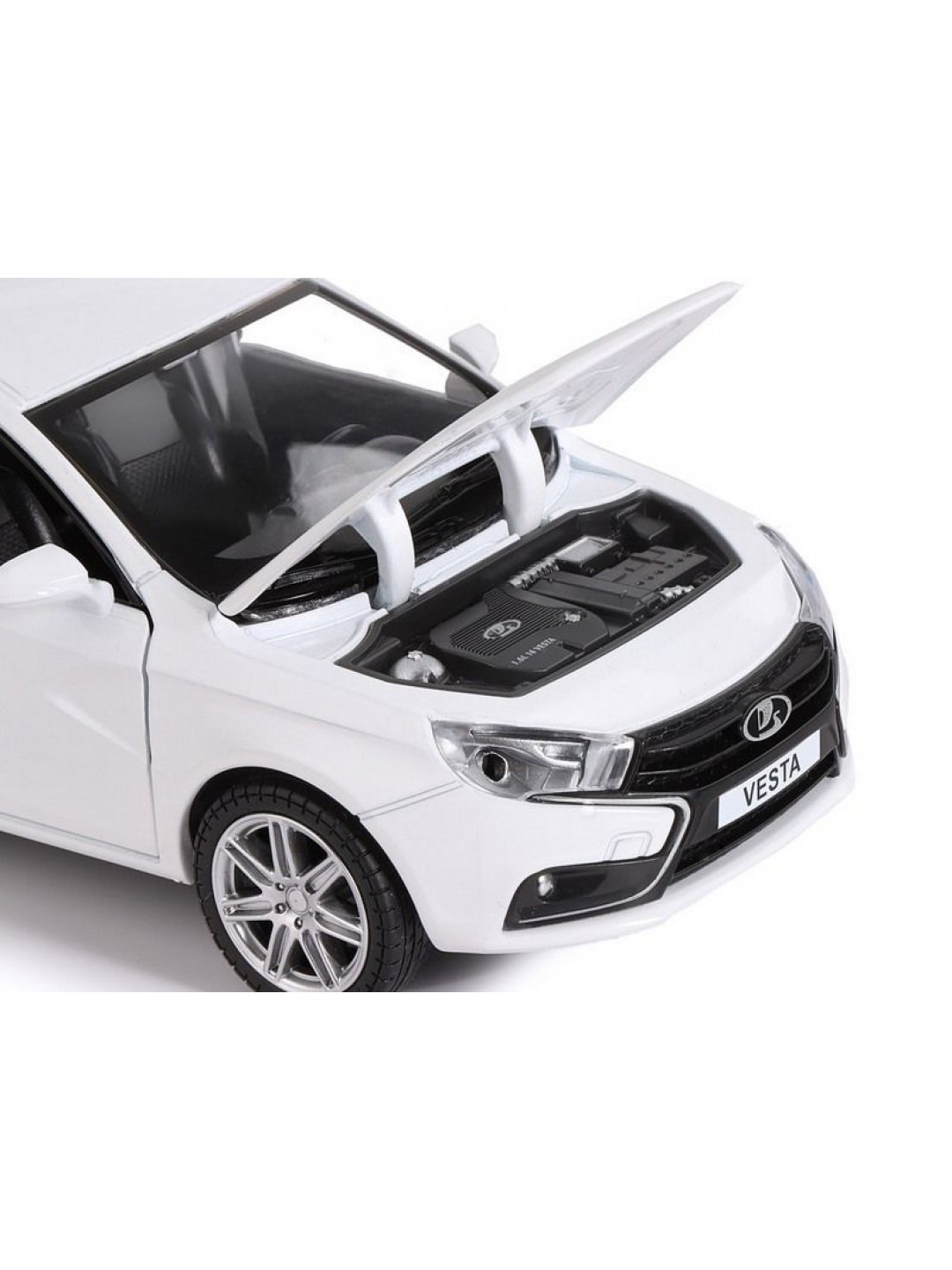 Машина "АВТОПАНОРАМА" LADA VESTA седан, 1/24,  белый, свет. звук. эффекты, в/к 24,5*12,5*10,5 см