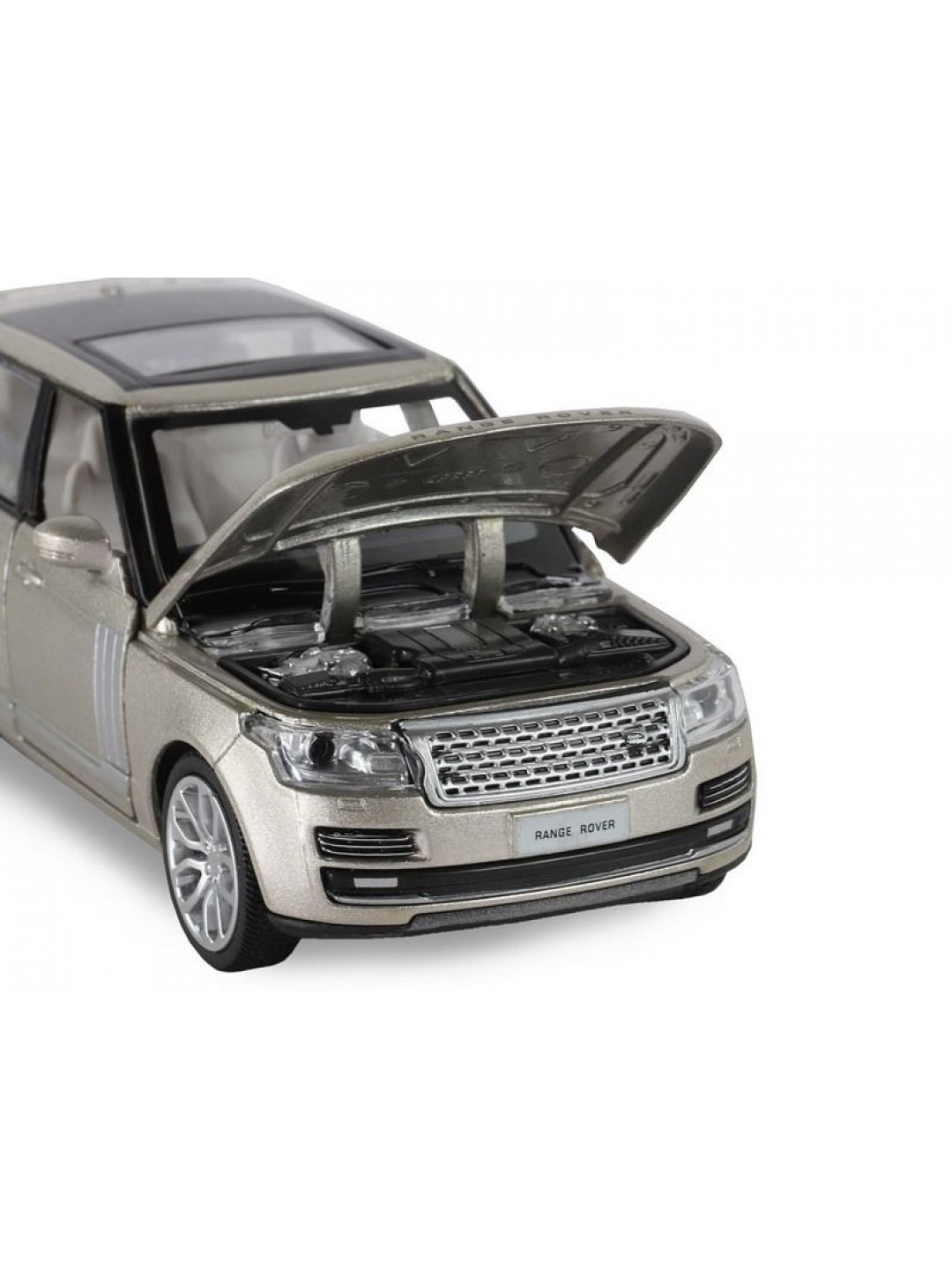 Машина "АВТОПАНОРАМА" 2013 Range Rover, золотой, 1/34, свет, звук, инерция, в/к 17,5*13,5*9 см