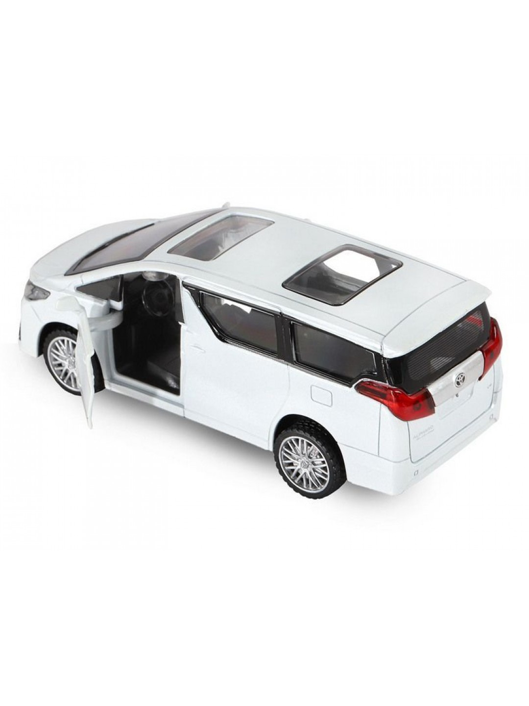 Машина "АВТОПАНОРАМА" Toyota Alphard, белый, 1/43, инерция, откр. двери, в/к 17,5*12,5*6,5 см