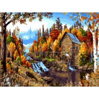 Картина по номерам 40х50 Течение времени (28 цветов)