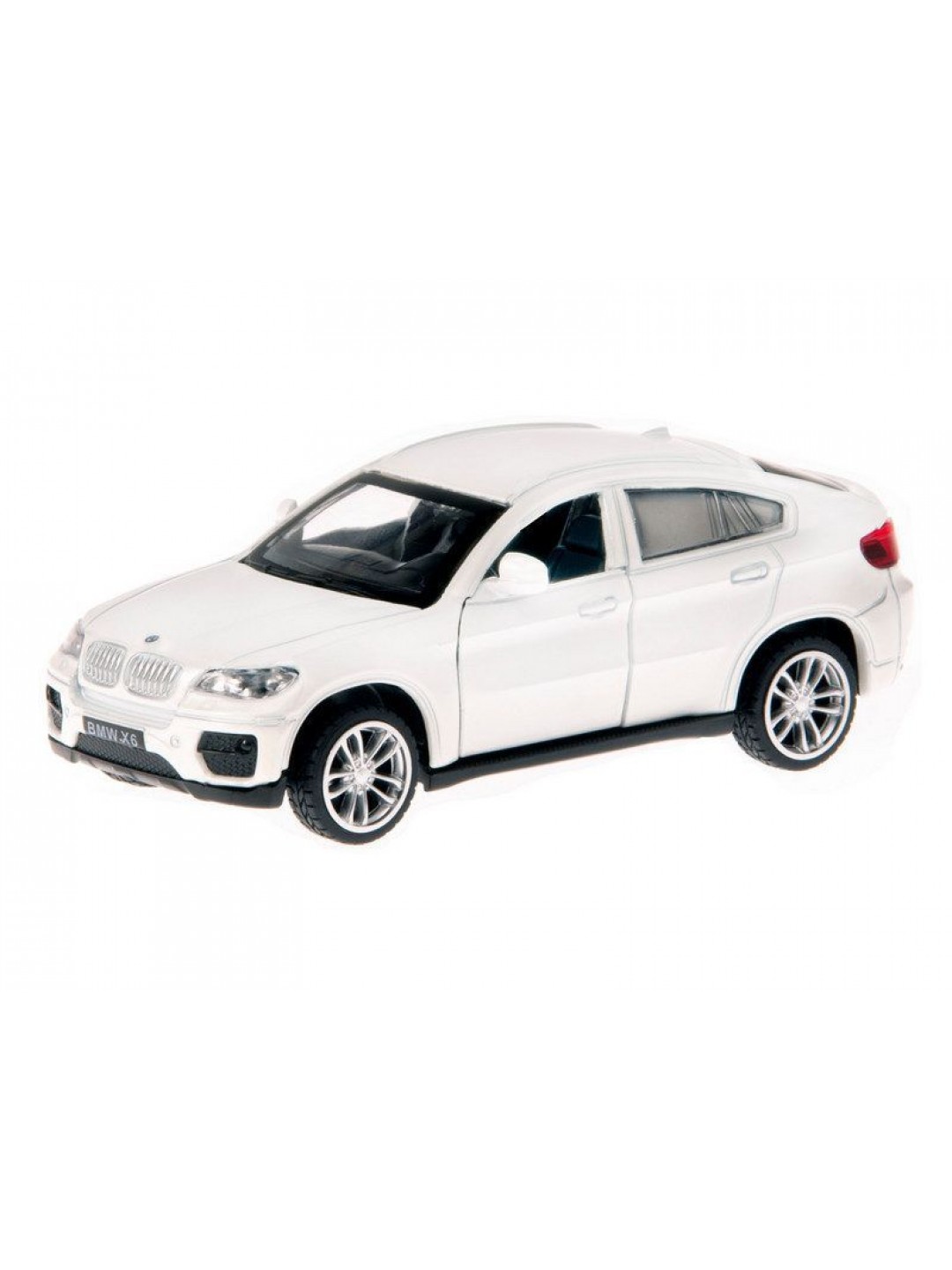 Машина "АВТОПАНОРАМА" BMW X6, 1/43, белый, инерция, откр. двери, в/к 17,5*12,5*6,5 см