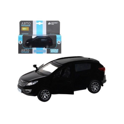 Машина "АВТОПАНОРАМА" KIA SPORTAGE R, черный, 1/39, инерция, в/к 17,5*12,5*6,5 см