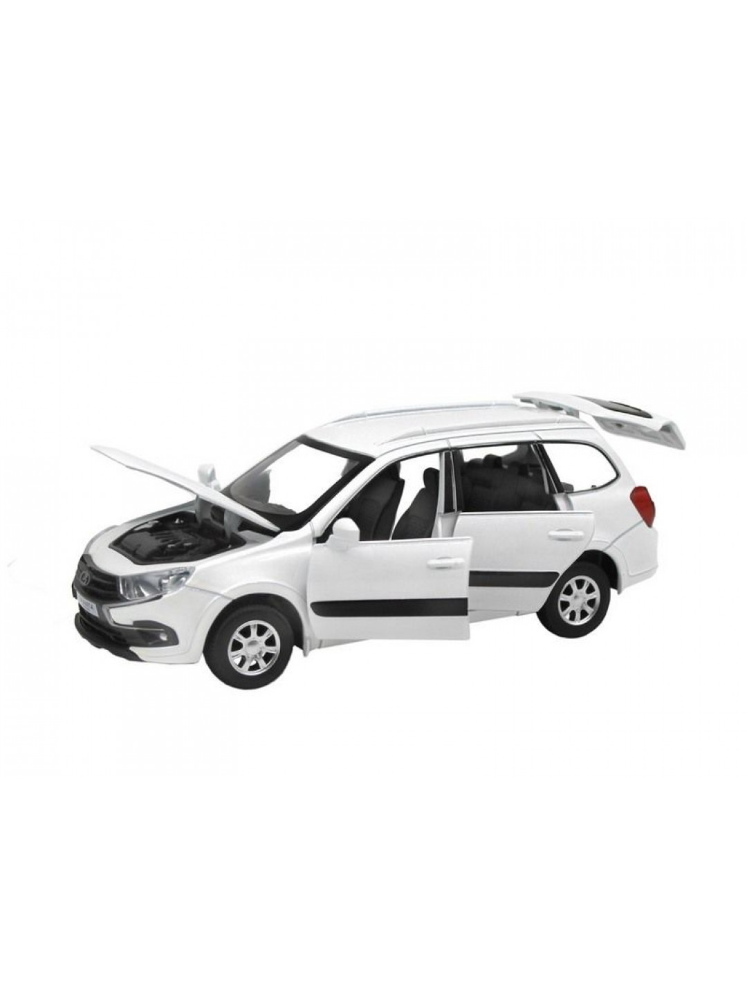Машина "АВТОПАНОРАМА" LADA GRANTA CROSS, белый, 1/24, свет, звук, инерция, в/к 24,5*12,5*10,5 см
