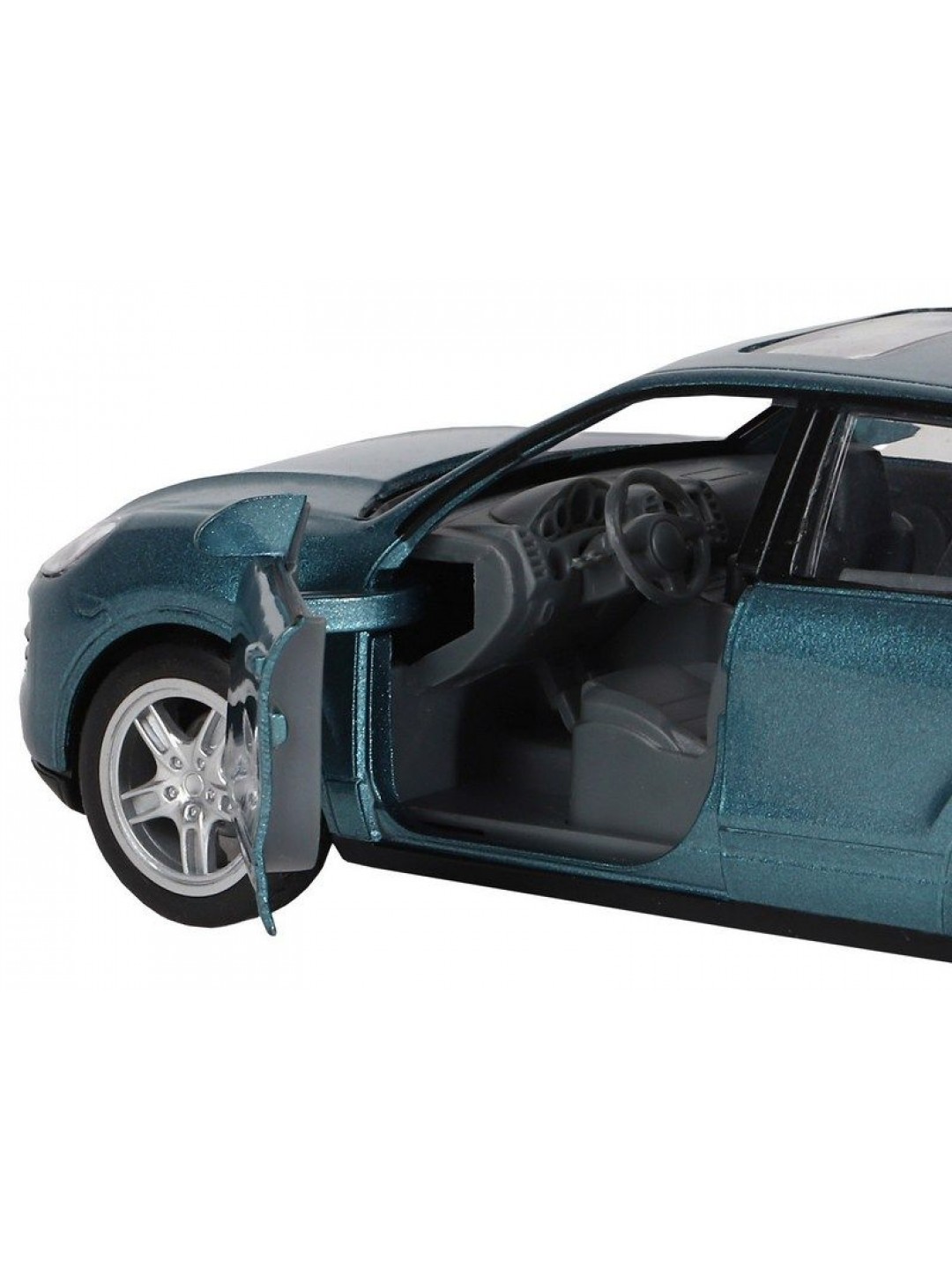 Машина "АВТОПАНОРАМА" Porsche Cayenne S, голубой, 1/32, свет, звук, инерция, в/к 17,5*13,5*9 см