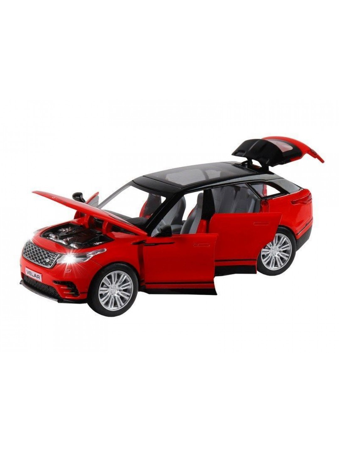 Машина "АВТОПАНОРАМА" Range Rover Velar, красный, 1/32, свет, звук, инерция, в/к 17,5*12,5*6,5
