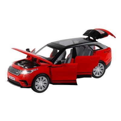 Машина "АВТОПАНОРАМА" Range Rover Velar, красный, 1/32, свет, звук, инерция, в/к 17,5*12,5*6,5