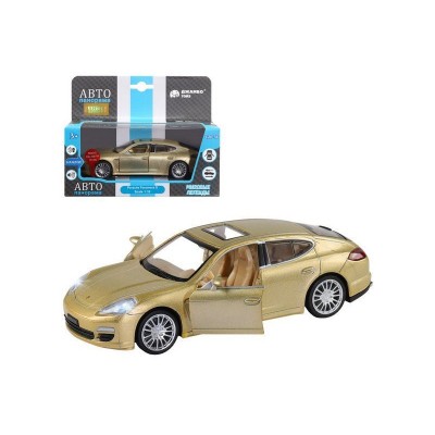 Машина "АВТОПАНОРАМА" Porsche Panamera S, золотой, 1/32, свет, звук, инерция, в/к 17,5*13,5*9 см