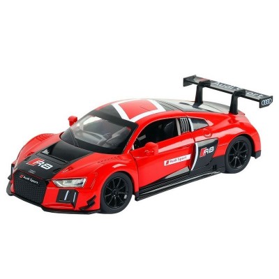 Машина "АВТОПАНОРАМА" Audi R8 LMS, красный, 1/24, свет, звук, в/к 24,5*12,5*10,5 см