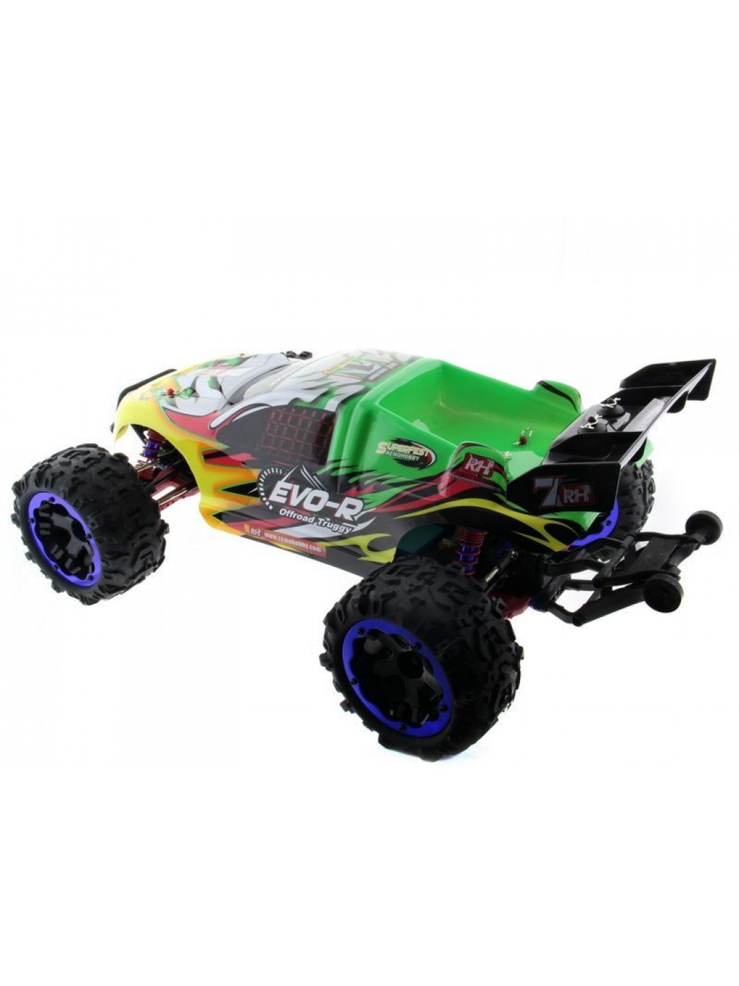 Радиоуправляемая трагги Remo Hobby EVO-R Brushless UPGRADE (зеленая) 4WD 2.4G 1/8 RTR