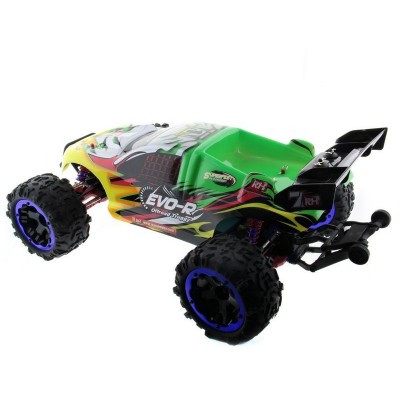 Радиоуправляемая трагги Remo Hobby EVO-R Brushless UPGRADE (зеленая) 4WD 2.4G 1/8 RTR