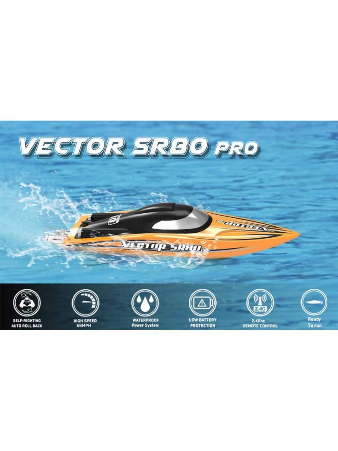 Радиоуправляемый катер Volantex RC Vector SR80 PRO Brushless 2.4G ARTR