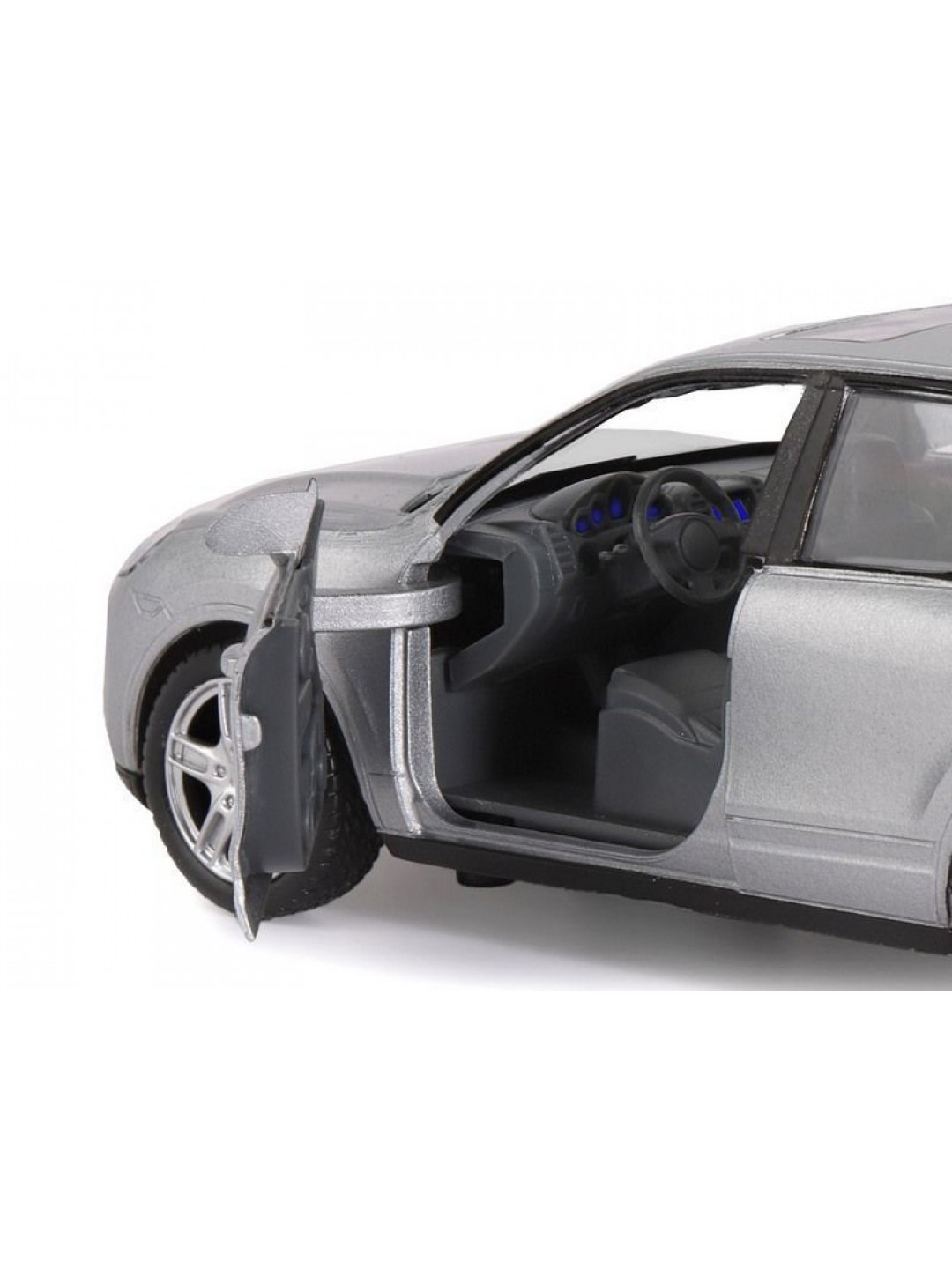 Машина "АВТОПАНОРАМА" Porsche Cayenne S, серебряный, 1/32, свет, звук, инерция, в/к 17,5*13,5*9 см