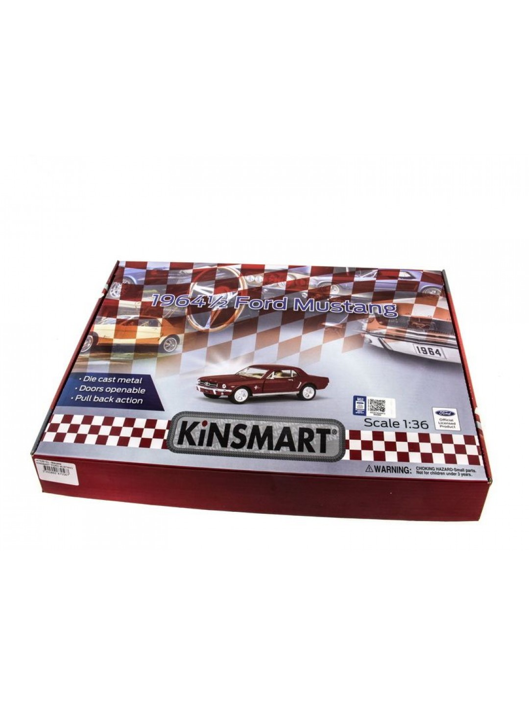 Машина Kinsmart "FORD MUSTANG" инерция (1/12шт.) 1:36 б/к