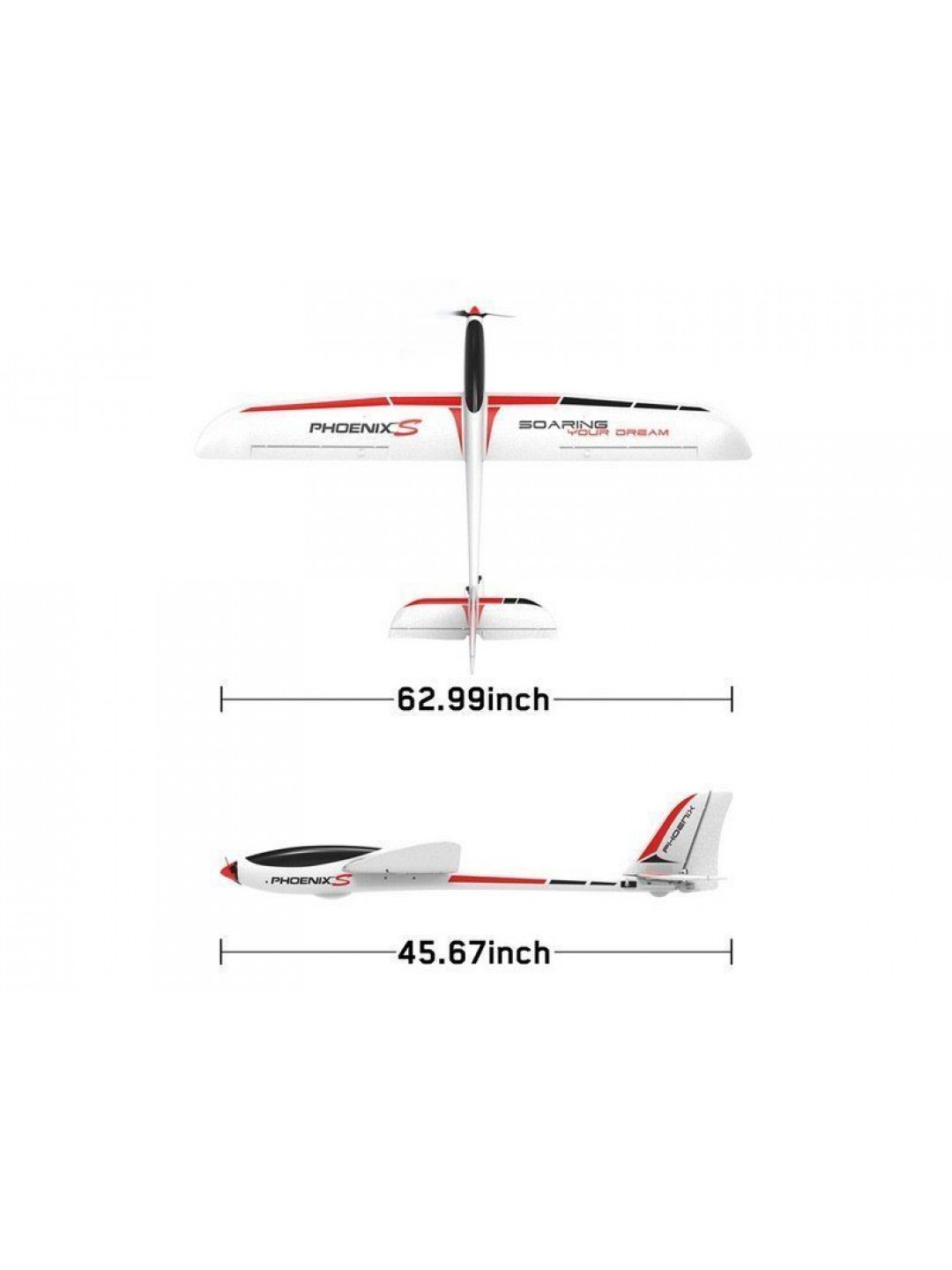 Радиоуправляемый планер Volantex RC PhoenixS 1600мм Brushless 2.4G 4ch LiPo RTF with Gyro
