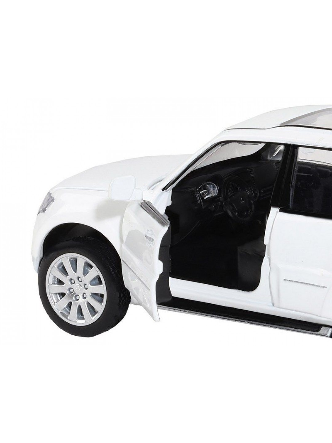 Машина "АВТОПАНОРАМА" Mitsubishi Pajero 4WD Tubro, белый, 1/33, свет, звук, в/к 17,5*13,5*9 см