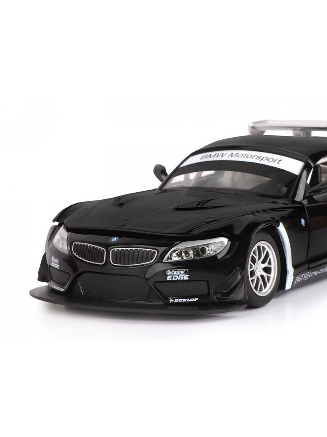 Машина "АВТОПАНОРАМА" BMW Z4 GT3, черный, 1/24, свет, звук, в/к 24,5*12,5*10,5 см