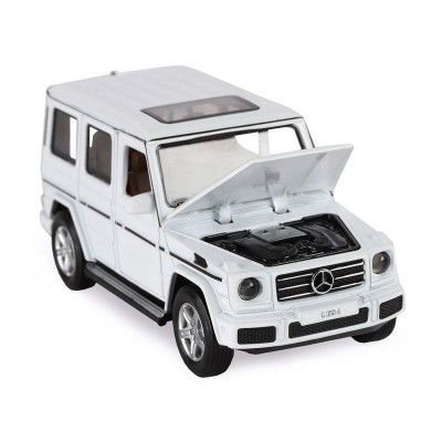 Машина "АВТОПАНОРАМА" Mercedes-Benz G350d, белый, 1/32, свет, звук, инерция, в/к 18*9*13,5 см