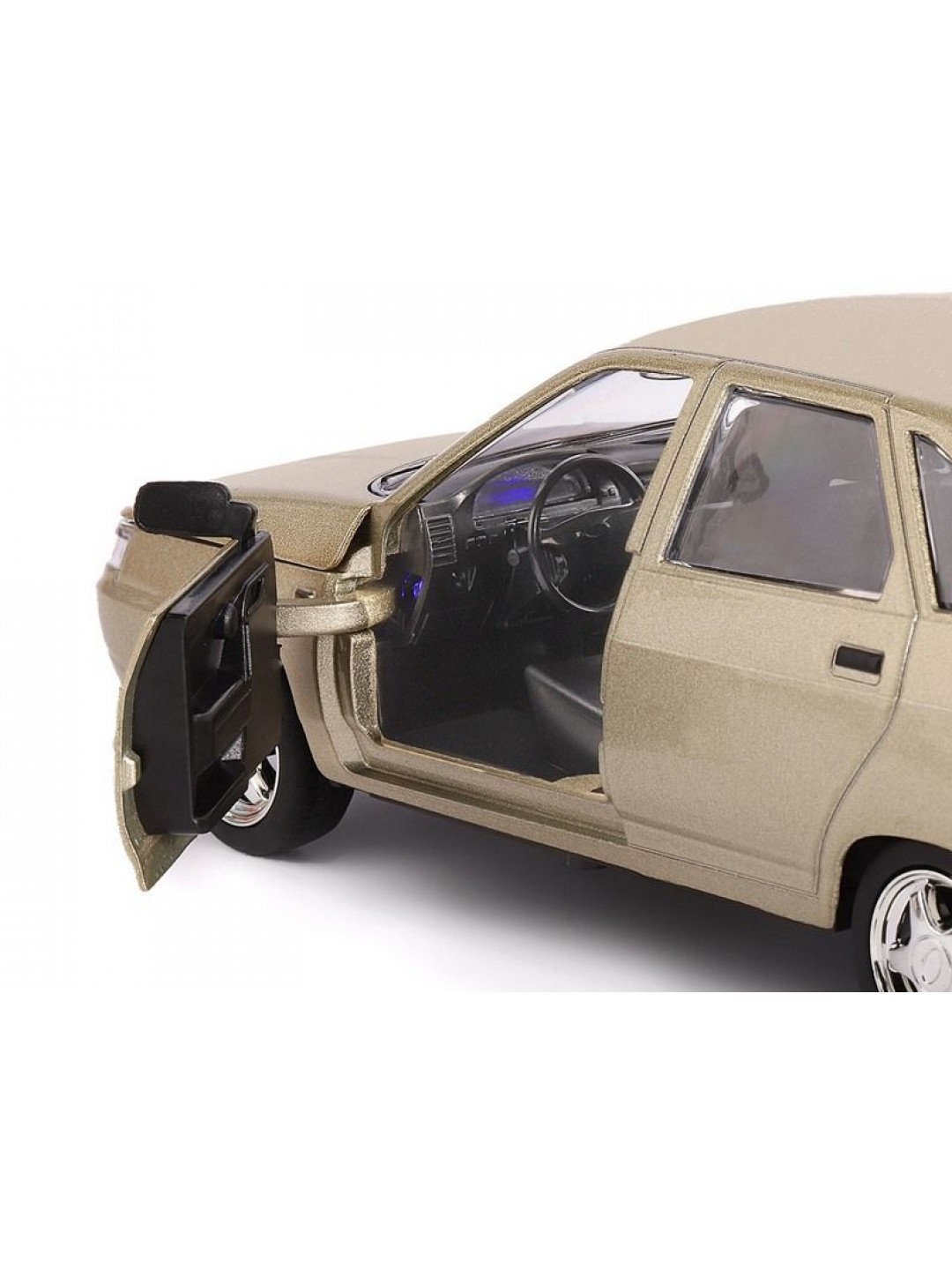 Машина "АВТОПАНОРАМА" ВАЗ 2112, золотой, 1/22, инерция, в/к 24,5*12,5*10,5 см
