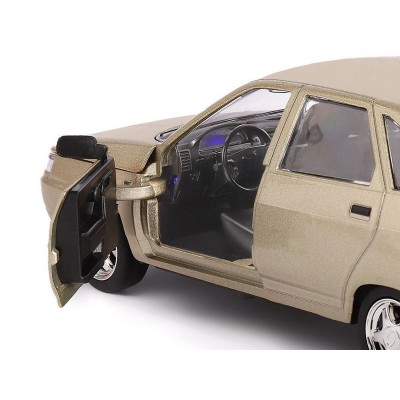 Машина "АВТОПАНОРАМА" ВАЗ 2112, золотой, 1/22, инерция, в/к 24,5*12,5*10,5 см