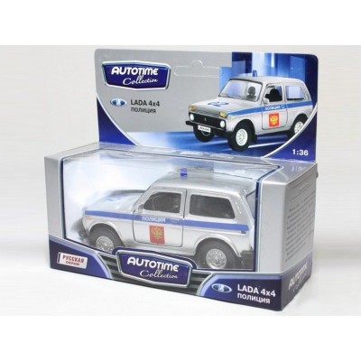Машина Autotime "LADA 4x4" полиция 1:36