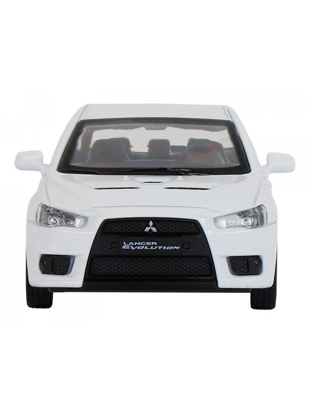 Машина "АВТОПАНОРАМА" Mitsubishi Lancer Evolution, белый, 1/41, откр. двери, в/к 17,5*12,5*6,5 см