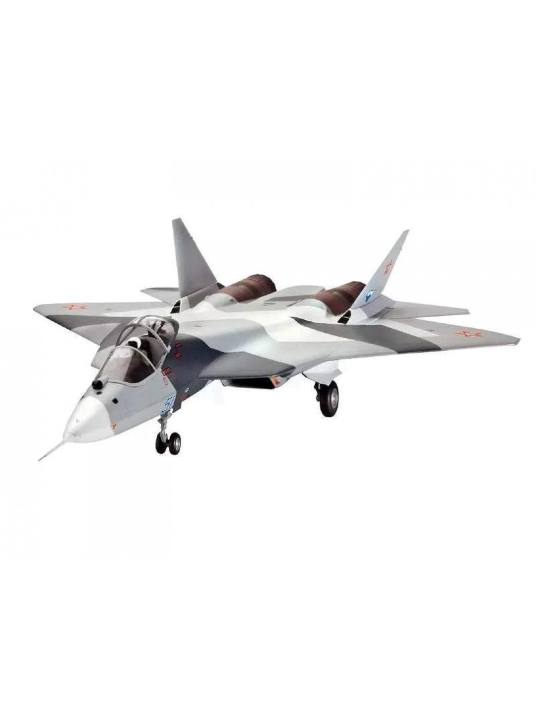 Сборная модель ZVEZDA Российский истребитель пятого поколения Су-50 (Т-50), подарочный набор, 1/72