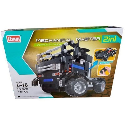 Р/У конструктор Qihui Mechanical Master 2 в 1 Тягач и Спорткар (486 деталей)