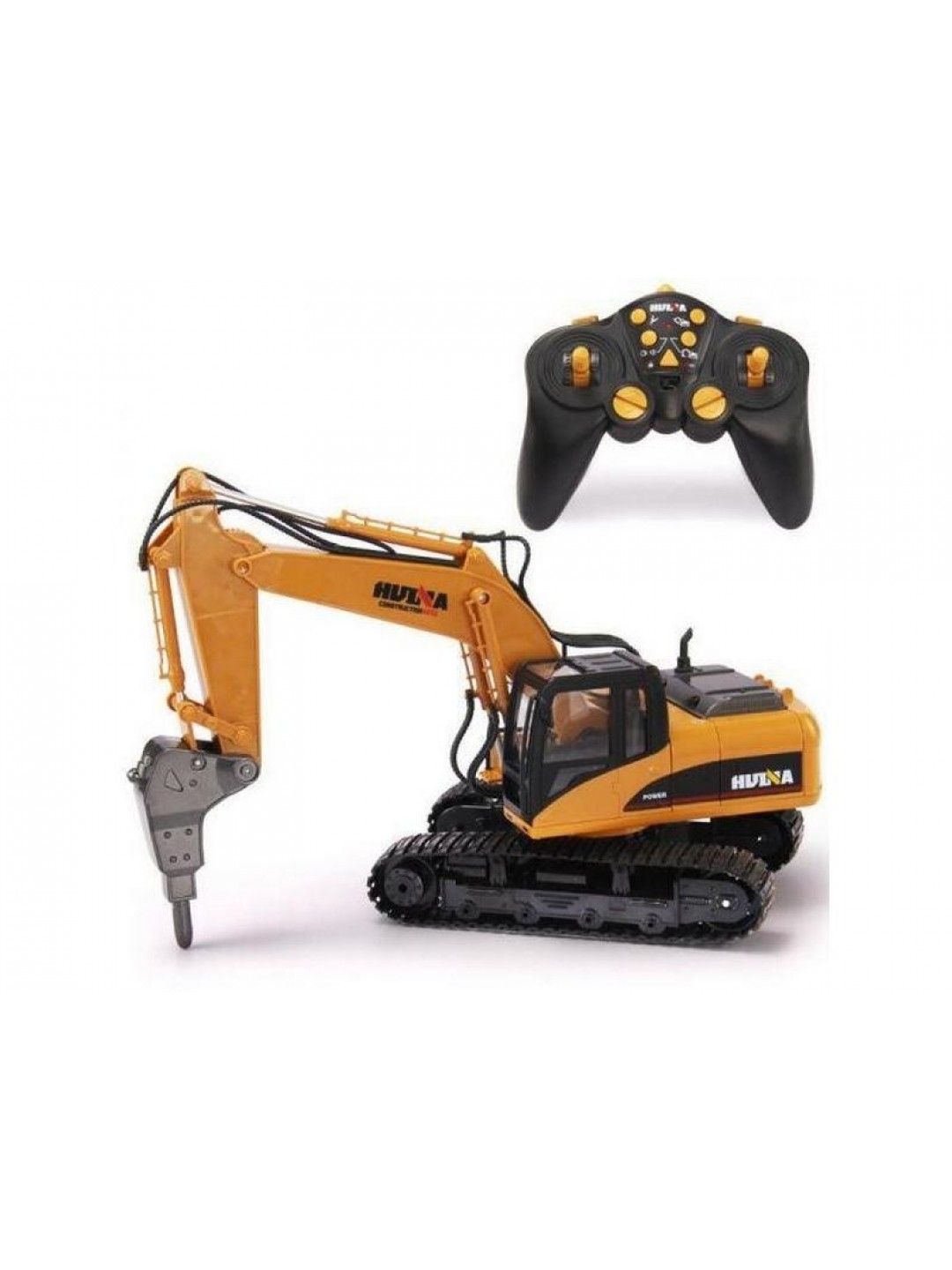 Радиоуправляемый экскаватор c отбойным молотом HUI NA TOYS 2.4G 16CH 1/14 RTR