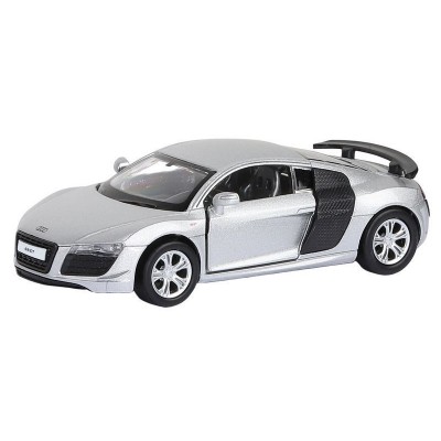 Машина "АВТОПАНОРАМА" Audi R8 GT, серебро, 1/43, инерция, в/к 17,5*12,5*6,5 см