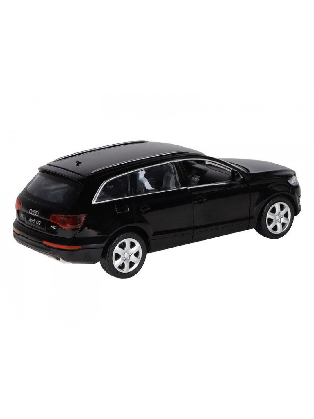 Машина "АВТОПАНОРАМА" Audi Q7, черный, 1/32, свет, звук, инерция, в/к 17,5*13,5*9 см