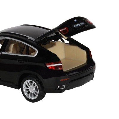 Машина "АВТОПАНОРАМА" BMW X6, черный, 1/32, свет, звук, инерция, в/к 17,5*13,5*9 см