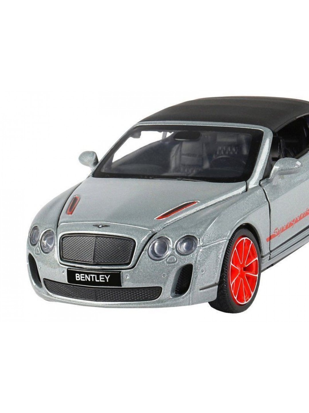 Машина "АВТОПАНОРАМА" Bentley Continental Supersports ISR, серебряный, 1/32, в/к 17,5*13,5*9 см