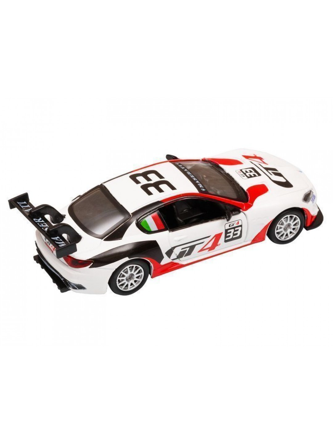 Машина "АВТОПАНОРАМА" Maserati Gran Turismo MC GT4, белый, 1/43, откр. двери, в/к 17,5*12,5*6,5 см