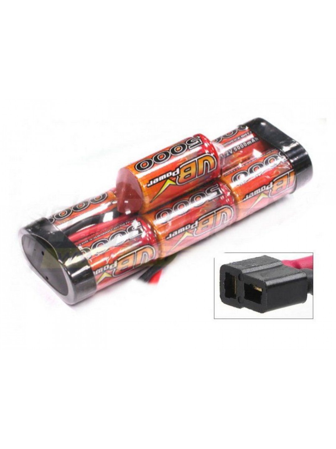 Аккумулятор Ni-Mh VBPower 5000mAh, 8,4V T-plug, банка сверху