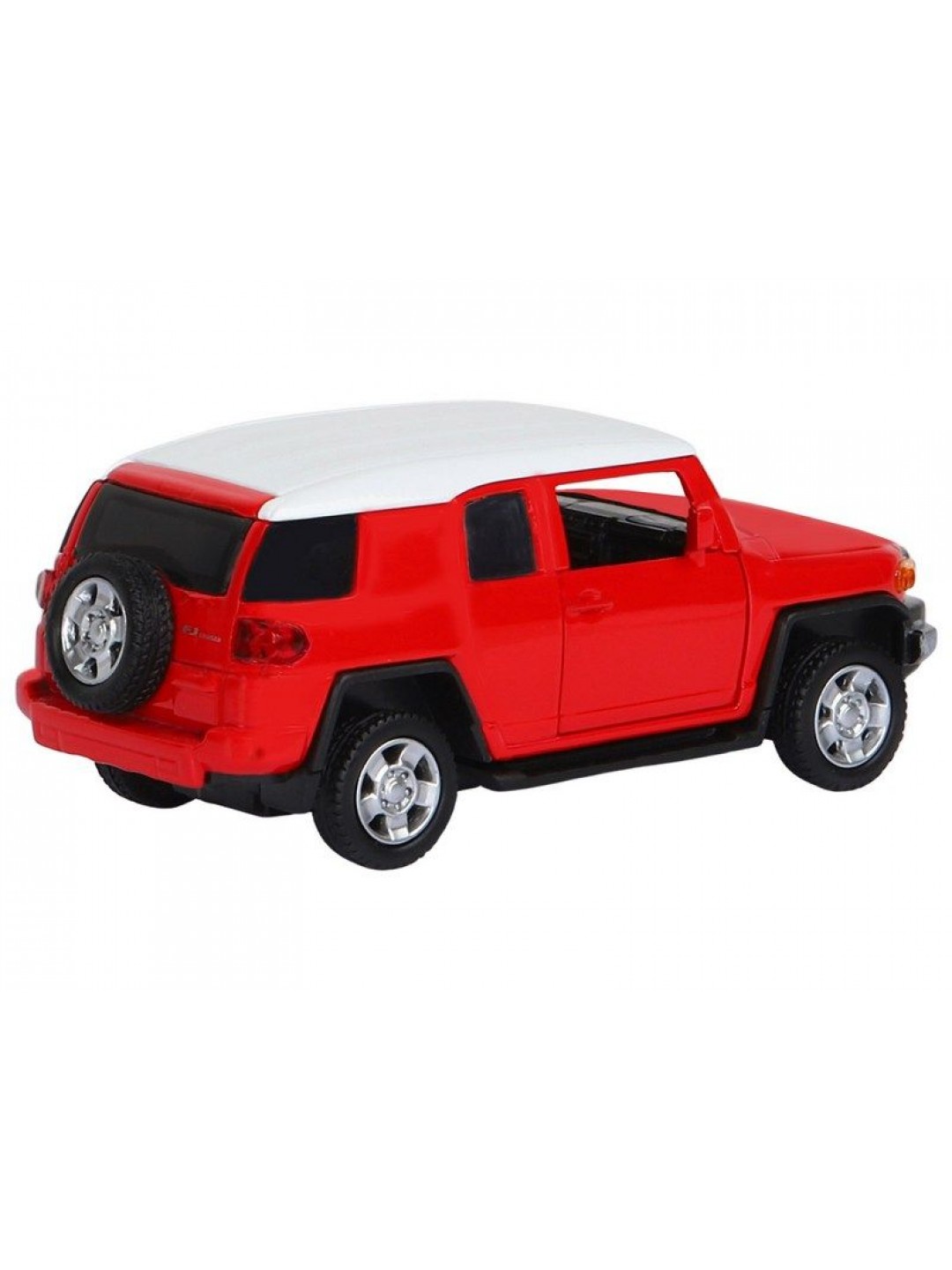 Машина "АВТОПАНОРАМА" Toyota FJ Cruiser, красный, 1/43, инерция, в/к 17,5*12,5*6,5 см