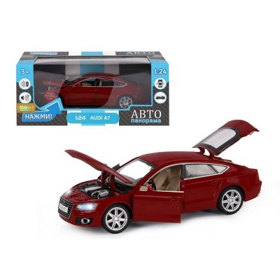 Машина "АВТОПАНОРАМА" Audi A7, красный, 1/24, свет, звук, в/к 24,5*12,5*10,5 см