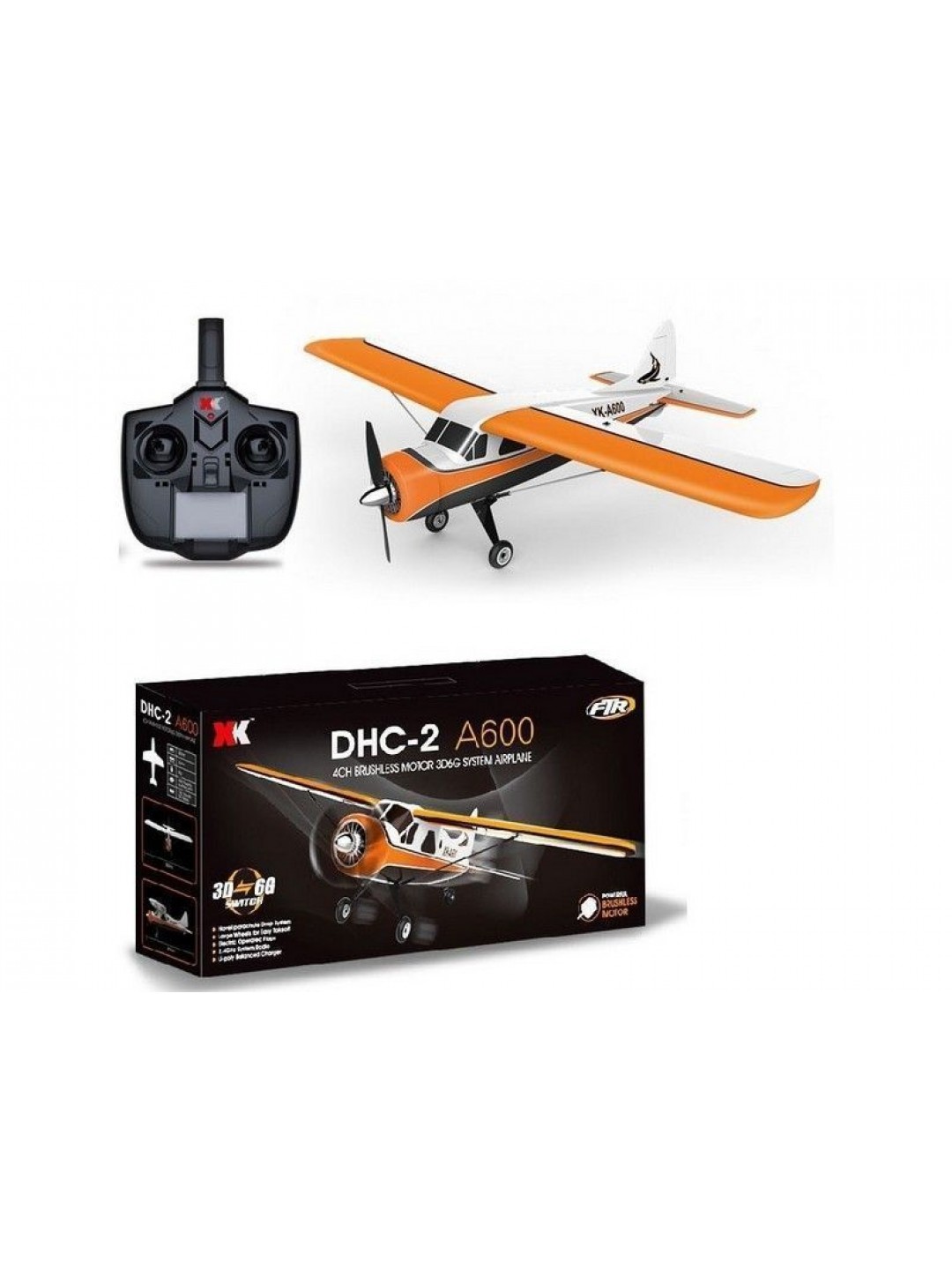 Радиоуправляемый самолет XK-Innovation DHC-2 Beaver 3D 580мм 2.4G 5-ch Brushless LiPo RTF