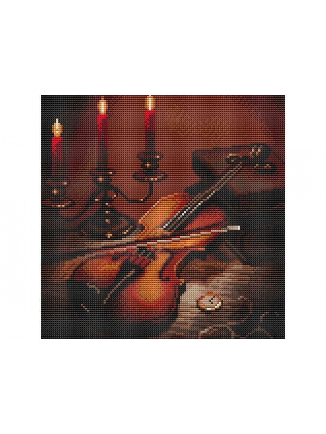 Картина мозаикой 30х30 ВЕЧЕР МУЗЫКИ (квадрат) (24 цвета)