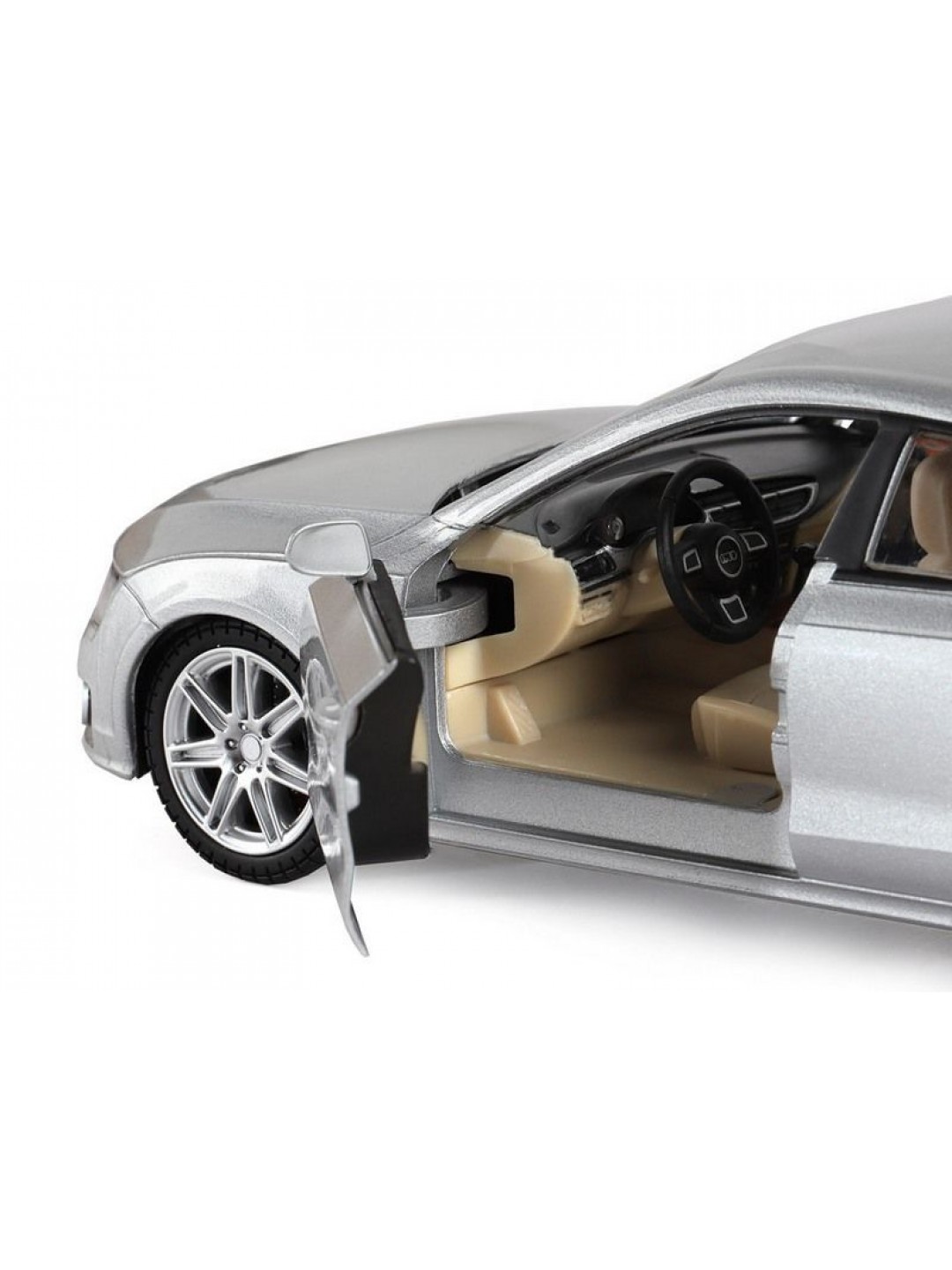 Машина "АВТОПАНОРАМА" Audi A7, серебряный, 1/24, свет, звук, в/к 24,5*12,5*10,5 см