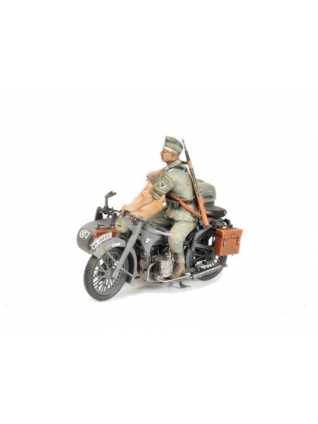 Сборная модель ZVEZDA Немецкий мотоцикл с коляской и экипажем БМВ Р-12, 1/35