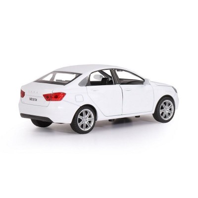 Машина "АВТОПАНОРАМА" LADA VESTA седан, 1/24,  белый, свет. звук. эффекты, в/к 24,5*12,5*10,5 см