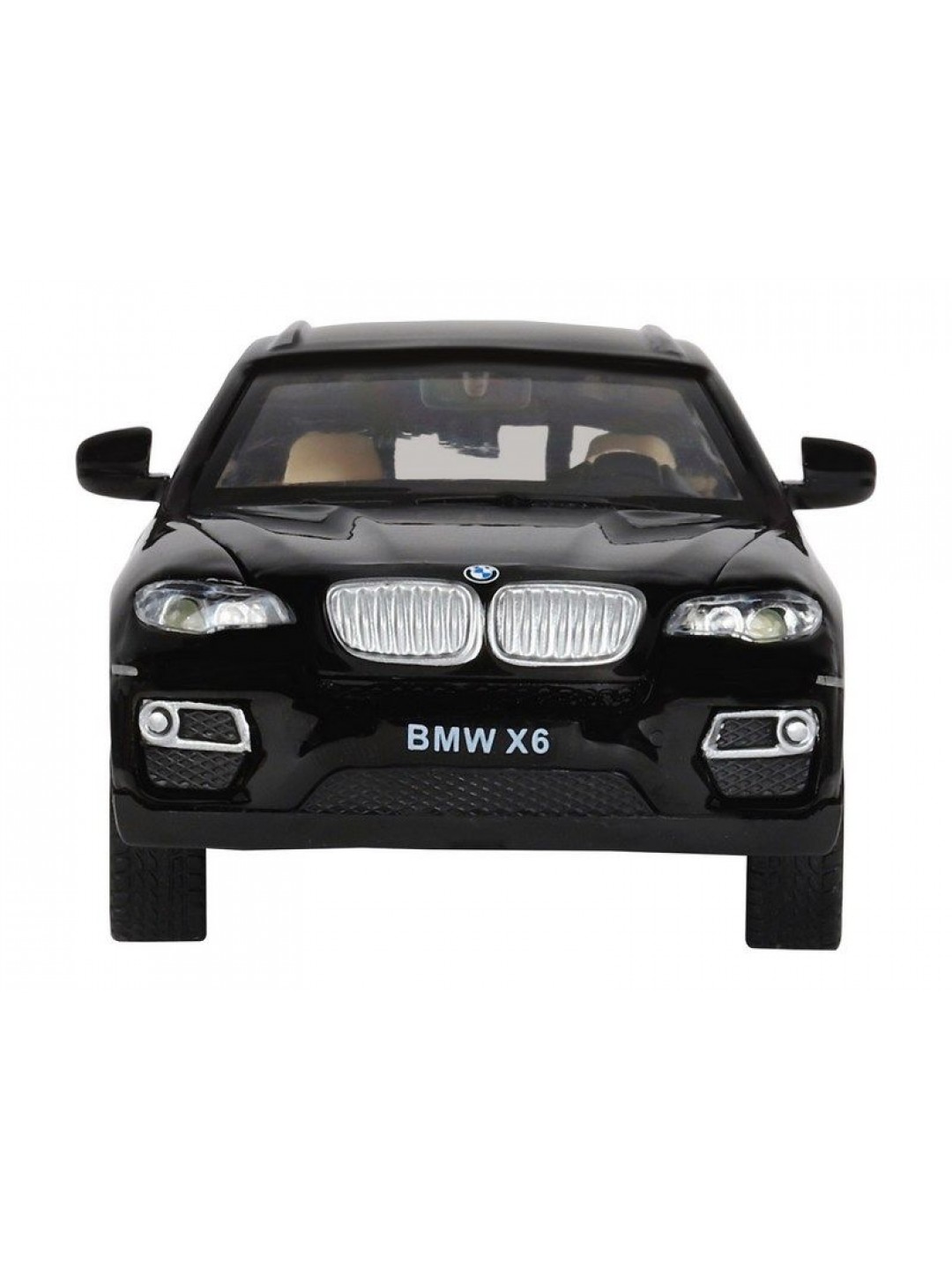Машина "АВТОПАНОРАМА" BMW X6, черный, 1/32, свет, звук, инерция, в/к 17,5*13,5*9 см