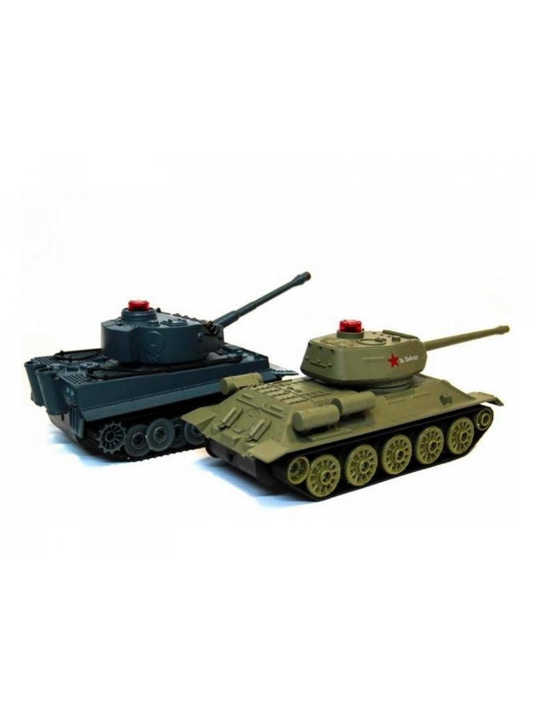 Р/У танковый бой Huan Qi Т-34 и Tiger 1:32 2.4G (два танка, з/у, акк)