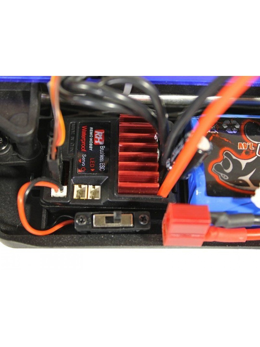 Радиоуправляемая трагги Remo Hobby S EVO-R Brushless (синяя) 4WD 2.4G 1/16 RTR