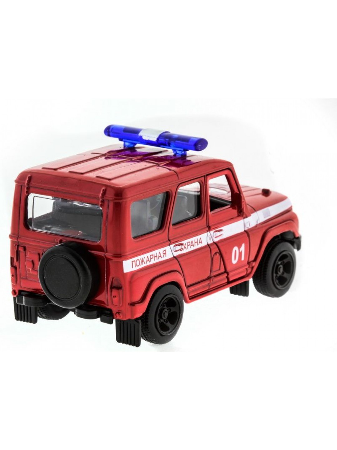 Машина "АВТОПАНОРАМА" инерц. УАЗ-469 (пожарная) 1/50, в/к 12*7*5,5 см